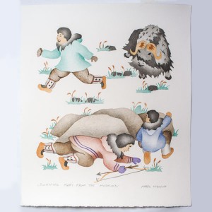 Inuit Wall Prints - Muskox and Men