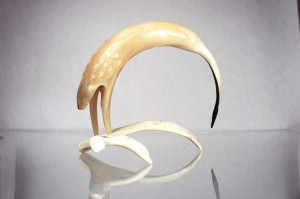 Muskox Horn Carving - Arched